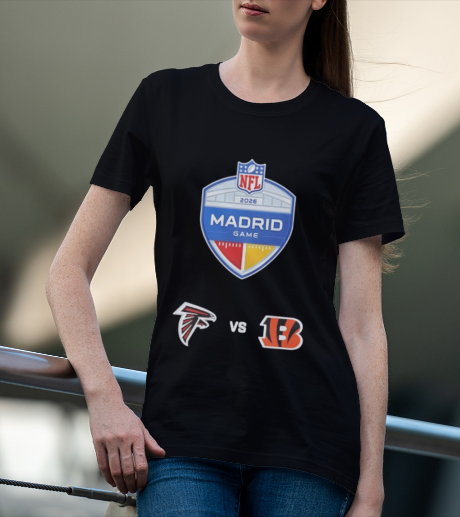 Atlanta Falcons Vs Cincinnati Bengals NFL 2026 Madrid Game Matchup T-Shirt