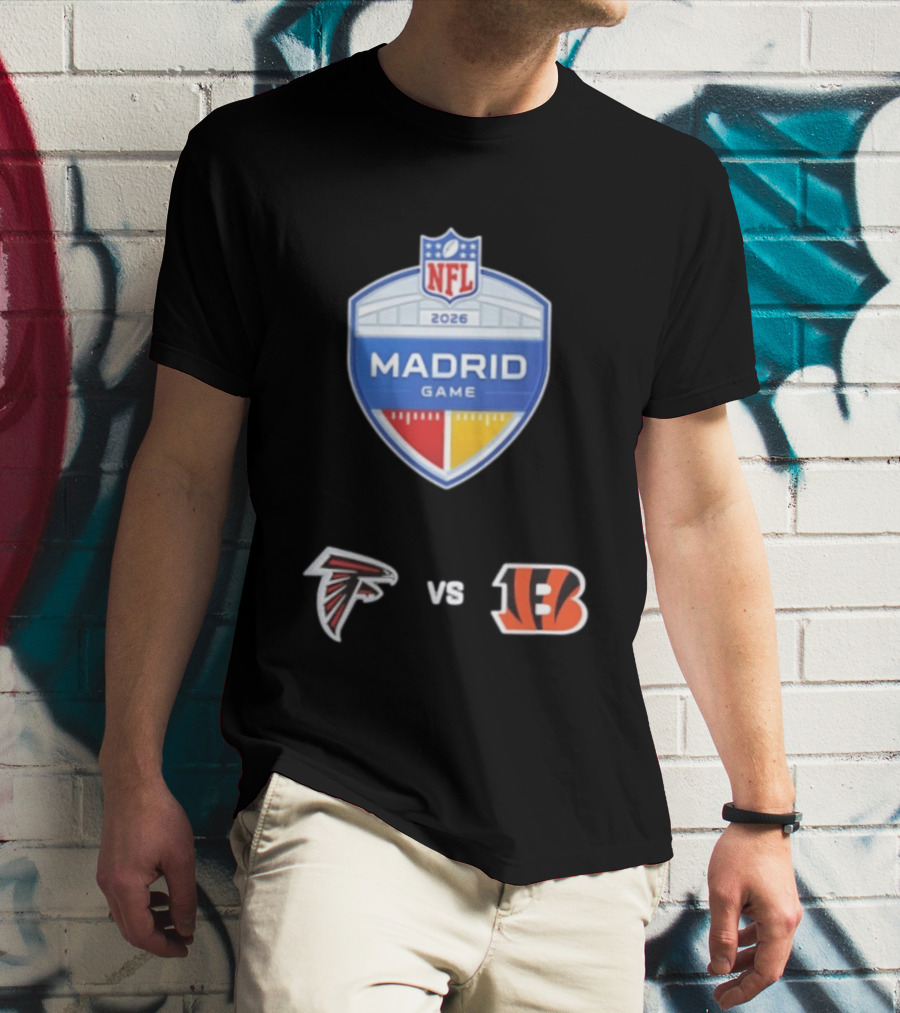 Atlanta Falcons Vs Cincinnati Bengals NFL 2026 Madrid Game Matchup T-Shirt