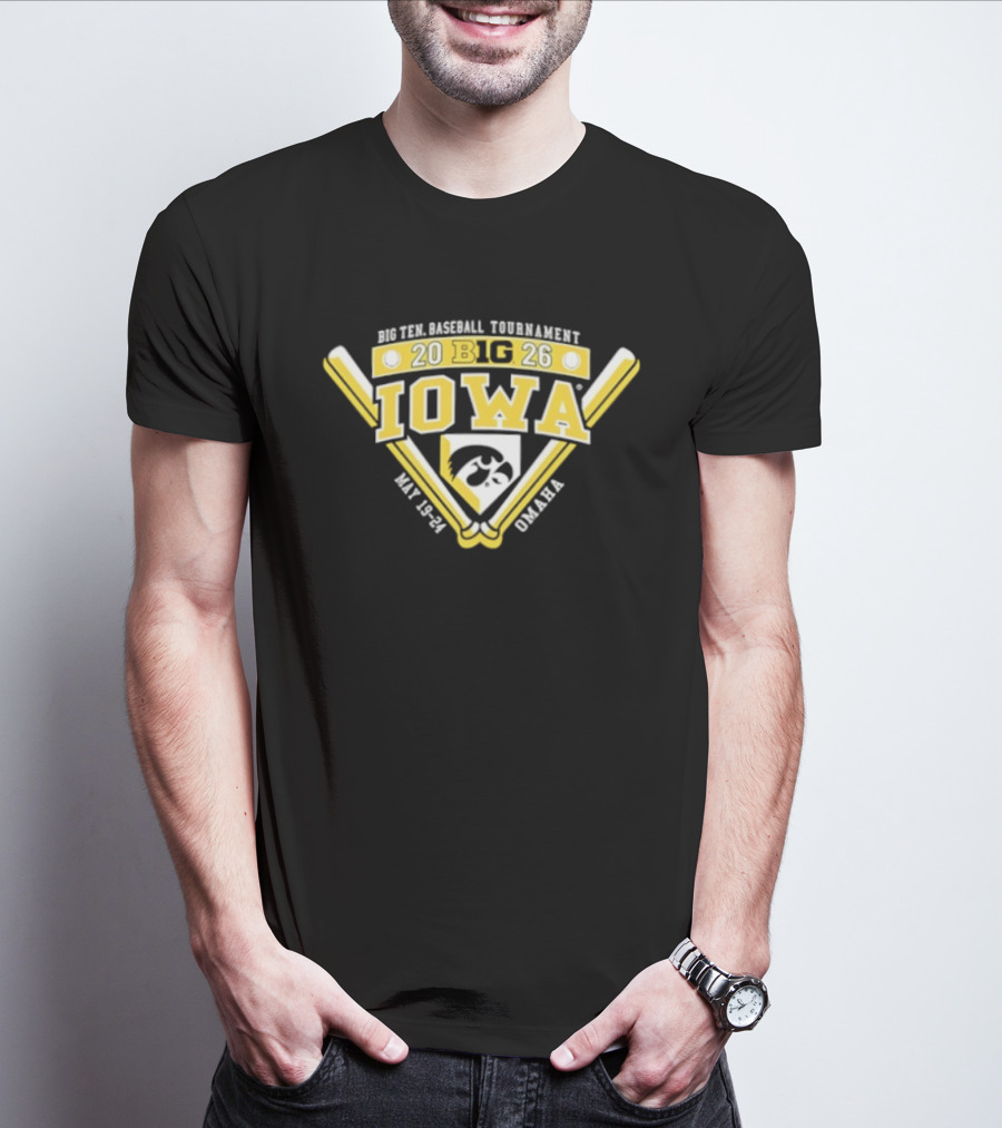 Iowa Hawkeyes Big Ten Baseball Tournament 2026 May 23 26 Omaha T-Shirt
