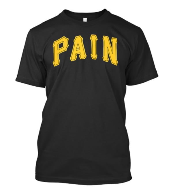 Pittsburgh Pirates Pain Text Yellow Block T-Shirt