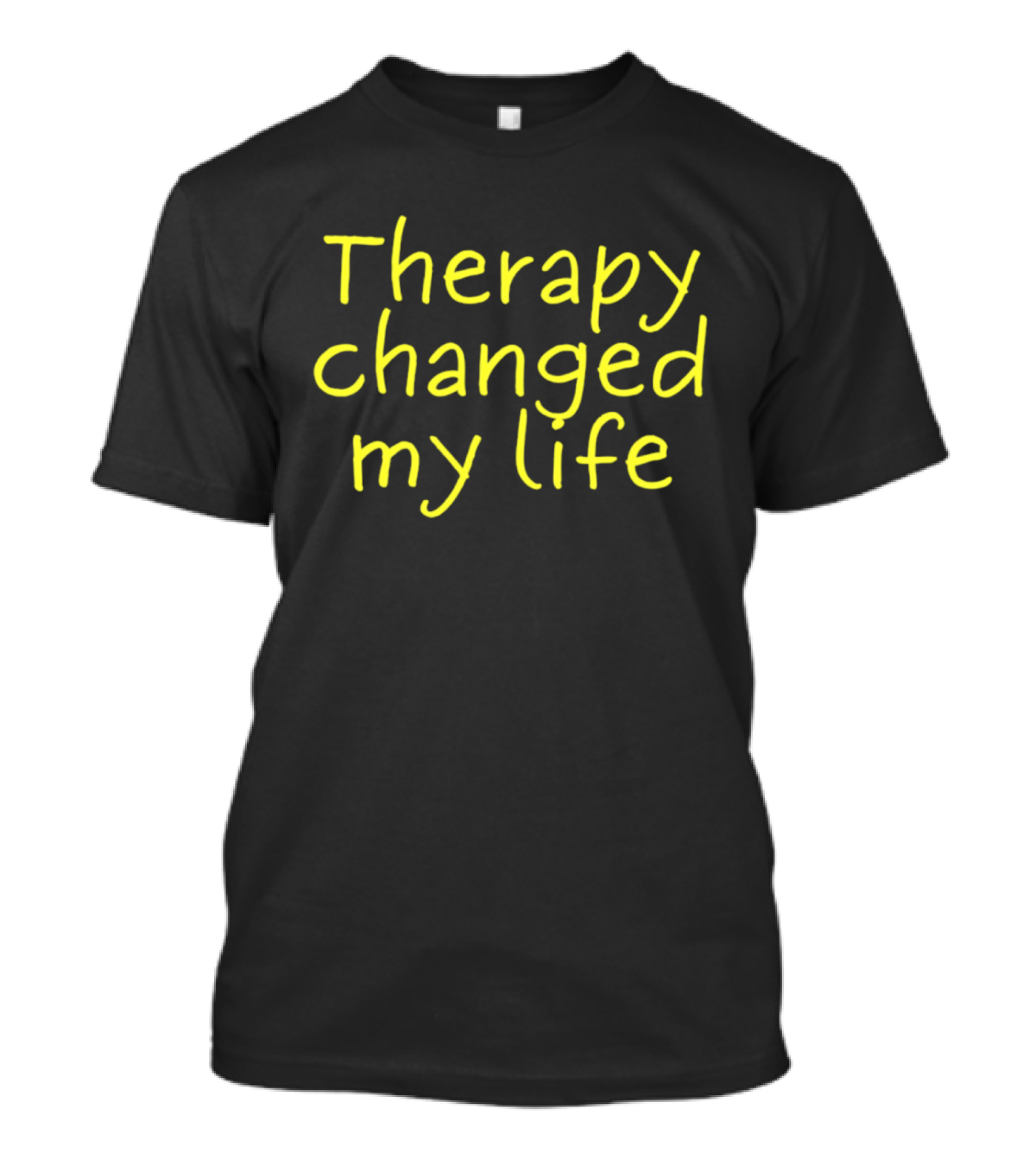 Therapy Changed My Life Yellow T-Shirt