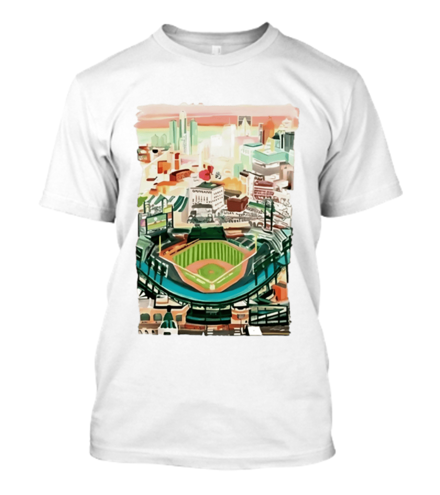 2026 Tigers Up Next Stadium Skyline Baseball Field T-Shirt