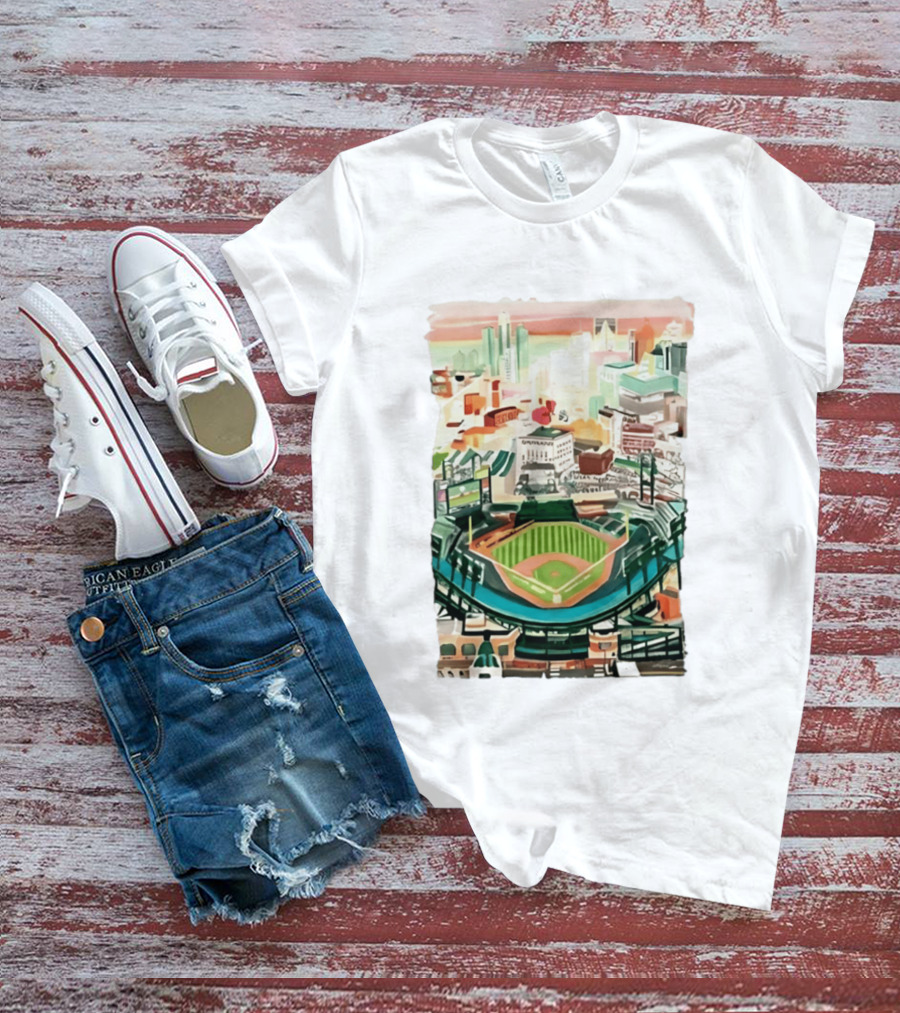 2026 Tigers Up Next Stadium Skyline Baseball Field T-Shirt