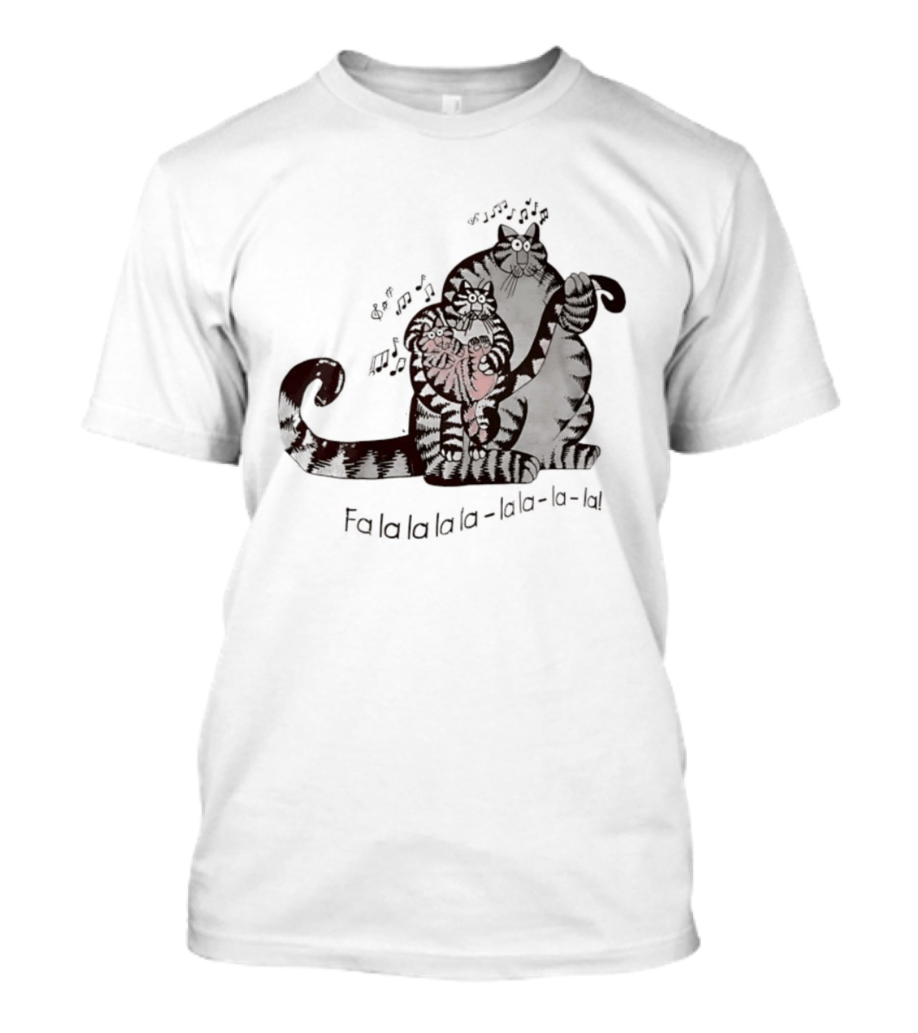 B. Kliban Cat Fa La La La La La La Singing Holiday Cat T-Shirt