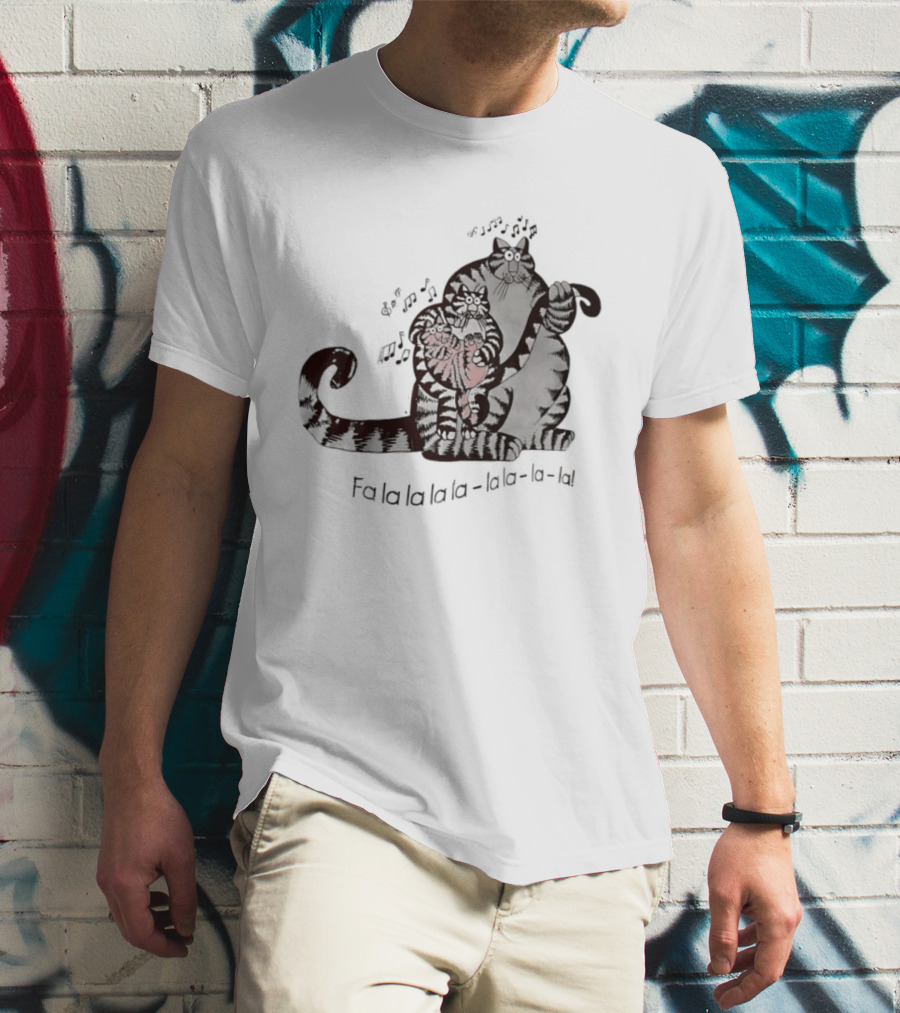 B. Kliban Cat Fa La La La La La La Singing Holiday Cat T-Shirt