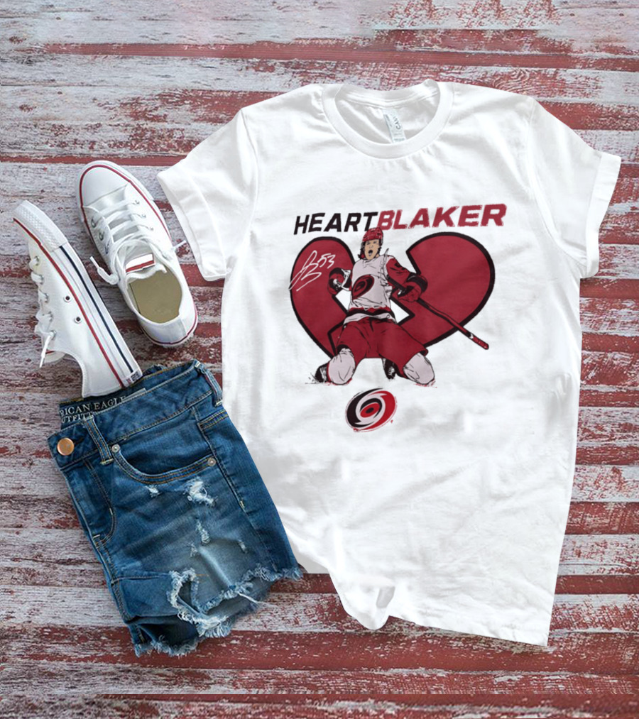 Brent Burns Heartblaker Carolina Hurricanes Broken Heart T-Shirt
