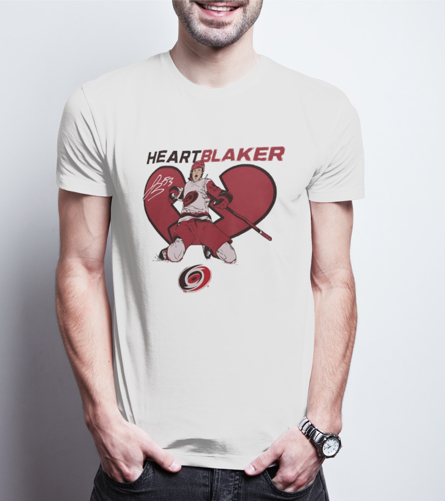 Brent Burns Heartblaker Carolina Hurricanes Broken Heart T-Shirt