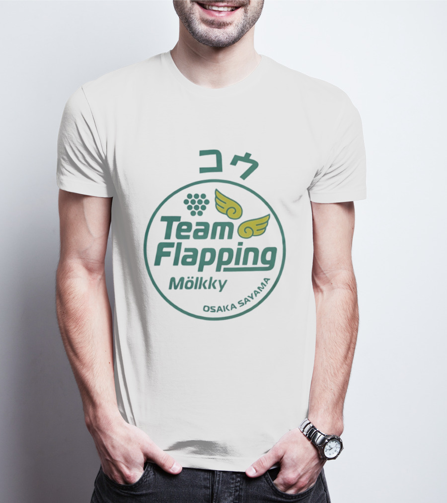 Team Flapping Mölkky Osaka Sayama Wings Winged Pins T-Shirt
