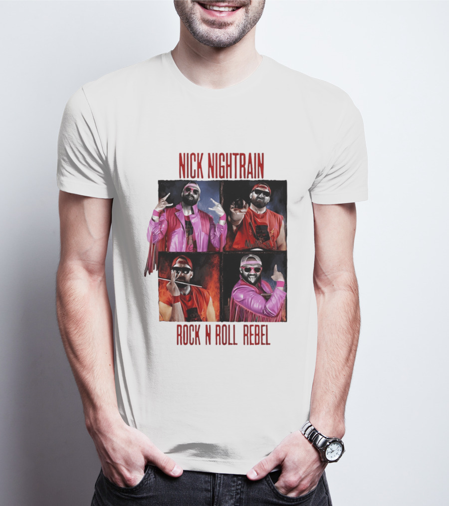 Nick Nightrain Rock N Roll Rebel Pink Jacket Red Bandana T-Shirt