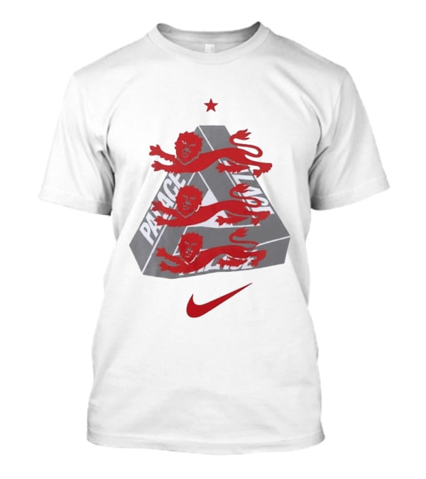 Palace Nike Collaboration With England National Football Team Lions T-Shirt