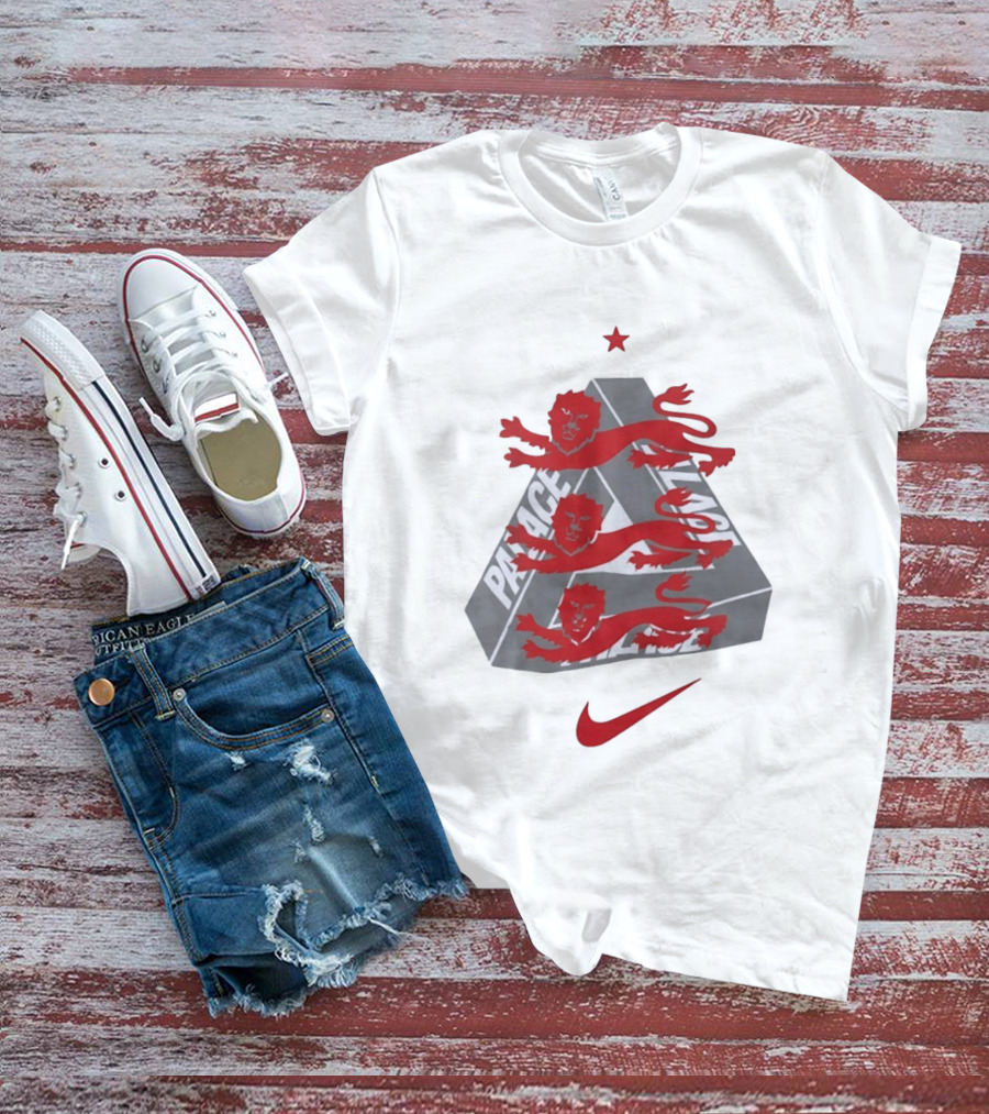 Palace Nike Collaboration With England National Football Team Lions T-Shirt