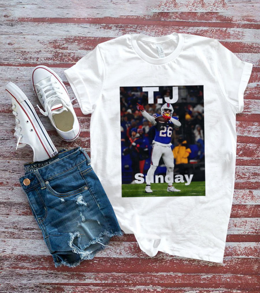 T.J. 26 Buffalo Bills Sunday T-Shirt