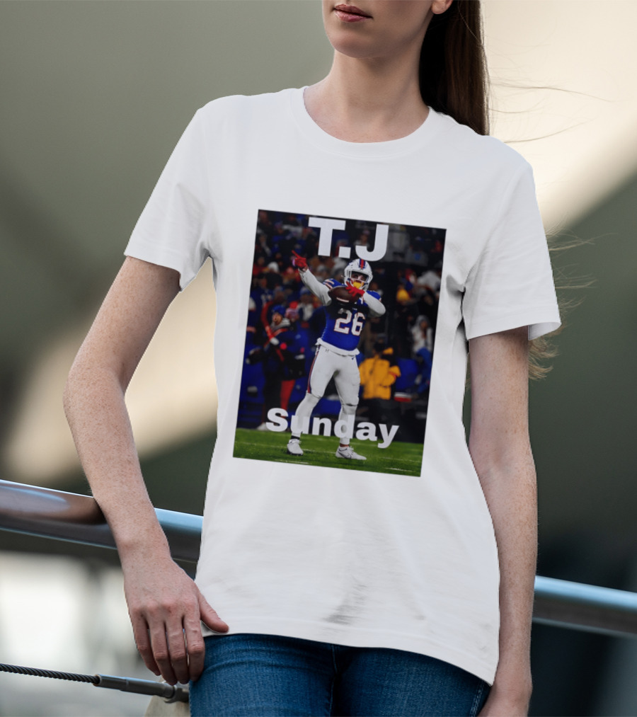 T.J. 26 Buffalo Bills Sunday T-Shirt