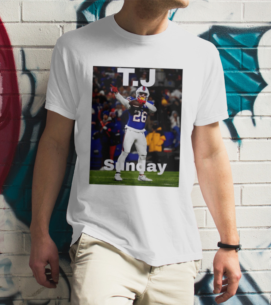 T.J. 26 Buffalo Bills Sunday T-Shirt