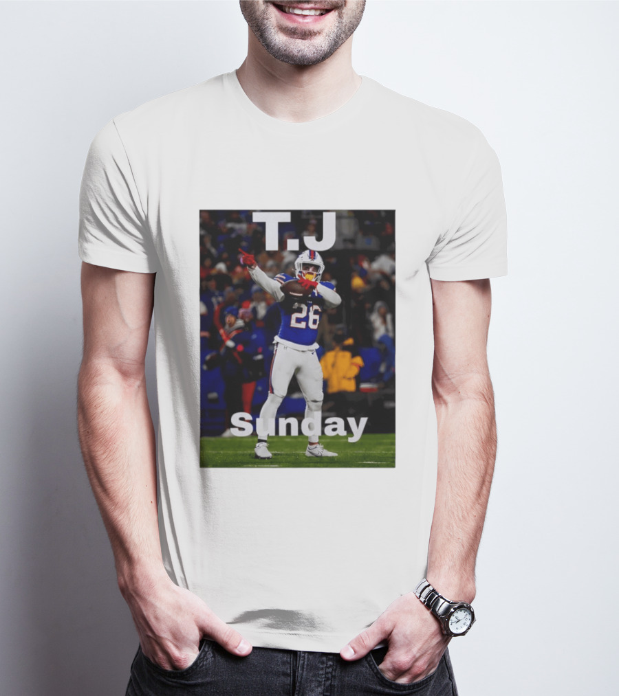 T.J. 26 Buffalo Bills Sunday T-Shirt