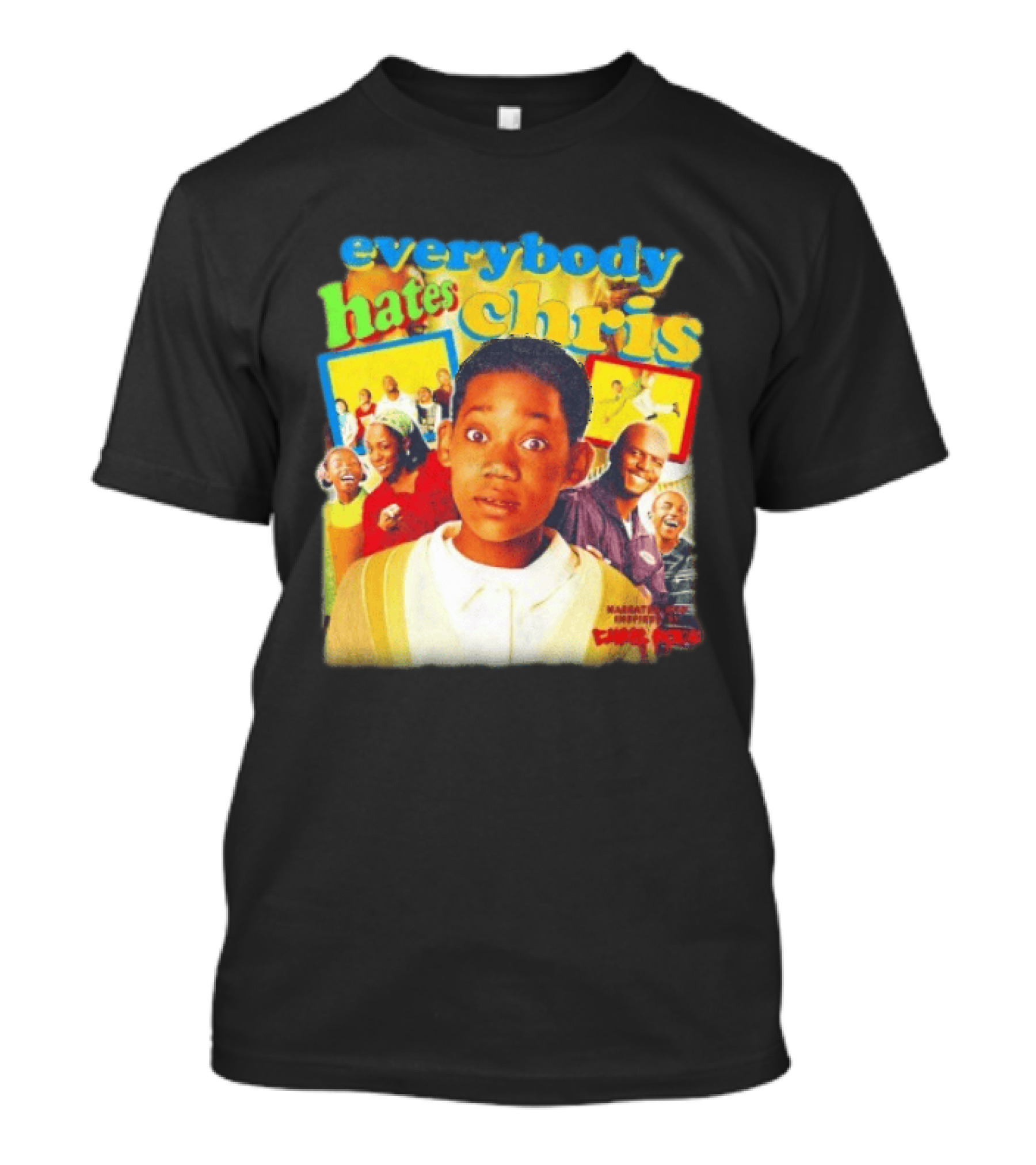 Everybody Hates Chris Show Characters Collage Colorful T-Shirt