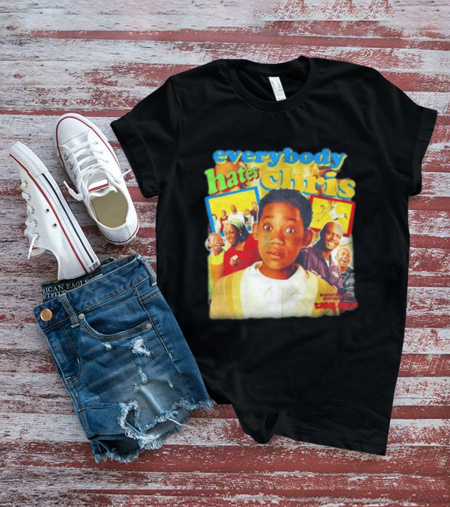 Everybody Hates Chris Show Characters Collage Colorful T-Shirt