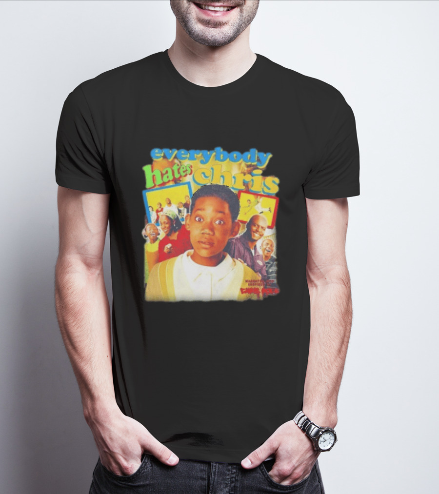 Everybody Hates Chris Show Characters Collage Colorful T-Shirt
