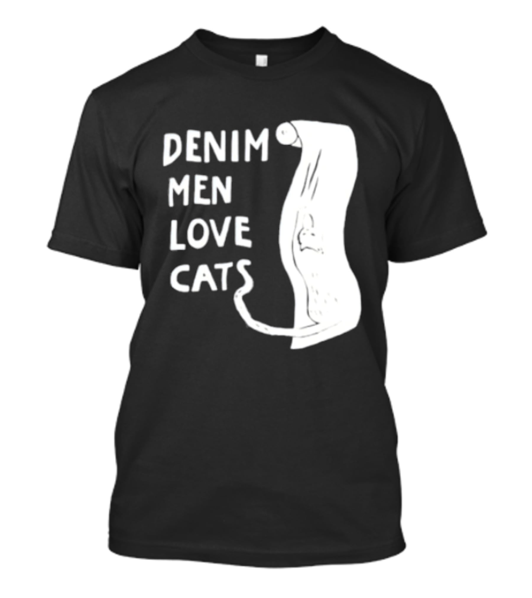Denim Men Love Cats Fashion T-Shirt