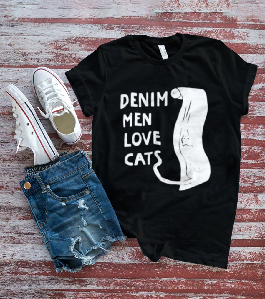 Denim Men Love Cats Fashion T-Shirt