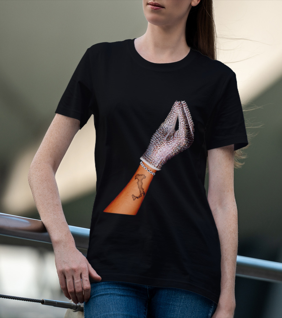 Mademan Italia Drake IceMan Glitter Glove Tattoo T-Shirt