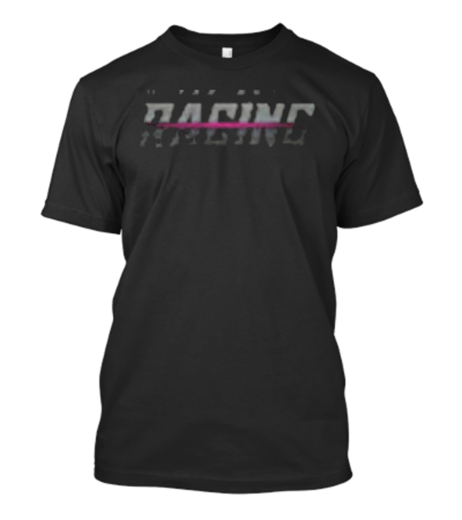 McFarland Racing Retro Style With Bold Pink Stripe And Distressed Look T-Shirt