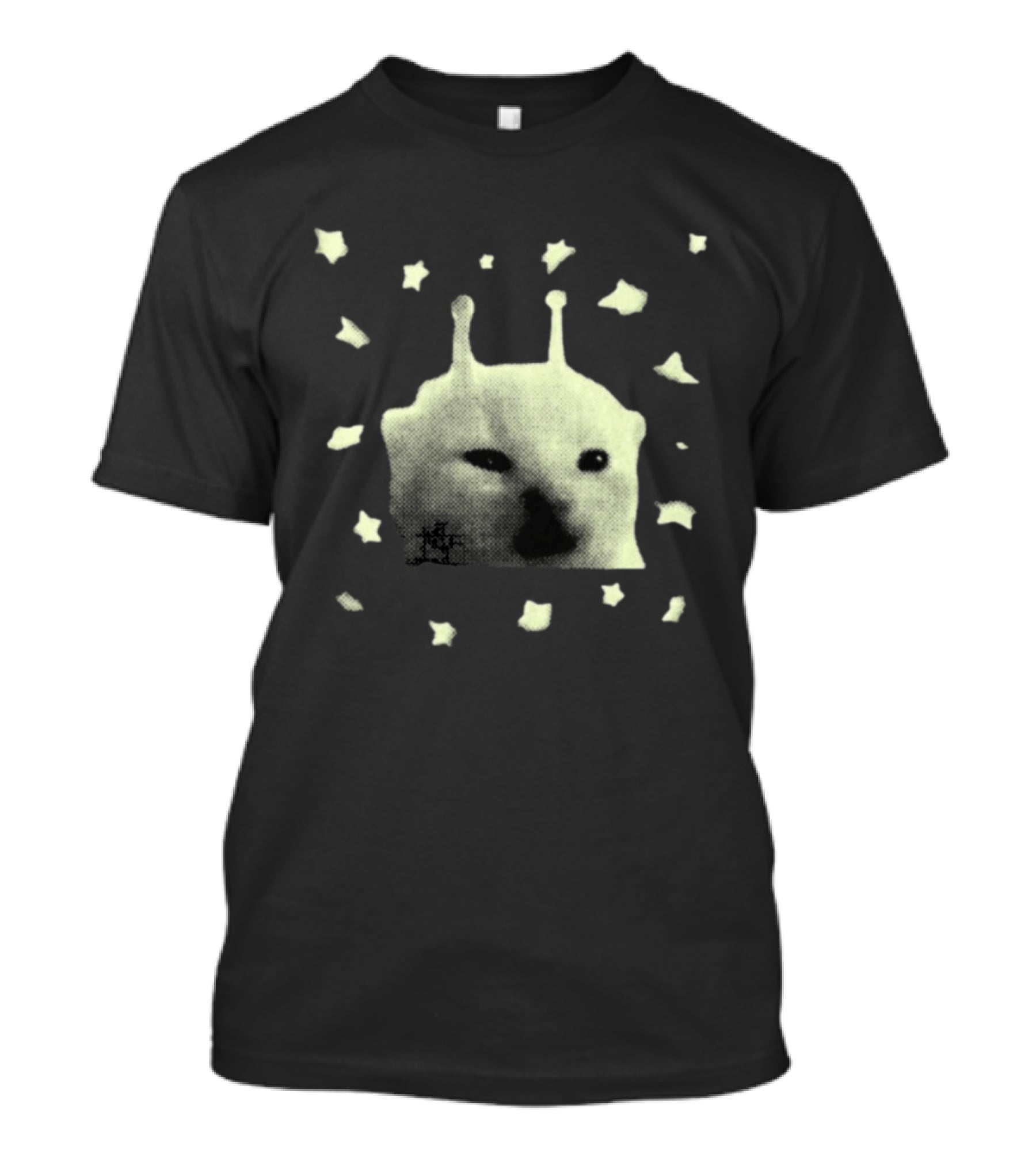 Y2K Alien Cat Meme With Stars T-Shirt