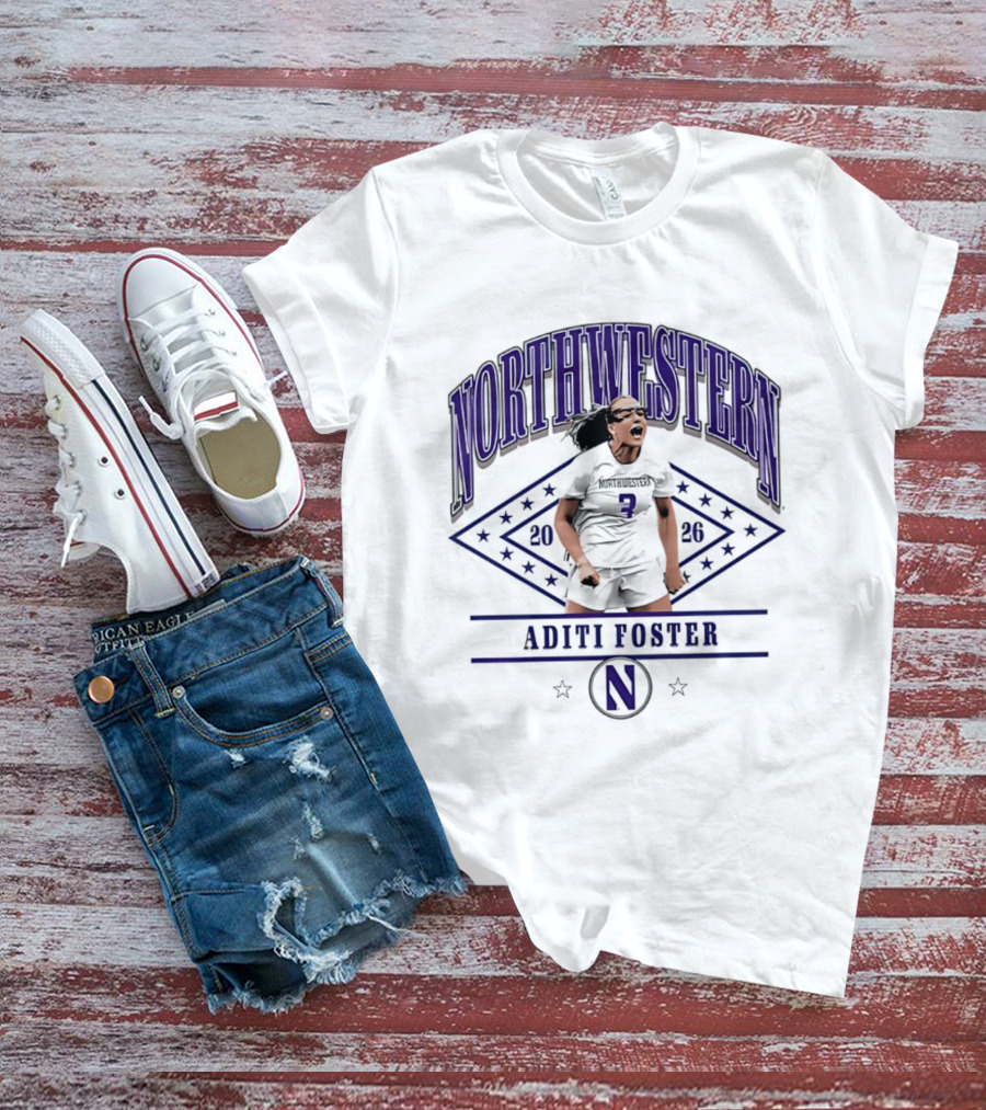 Northwestern 2026 Aditi Foster Women's Lacrosse T-Shirt