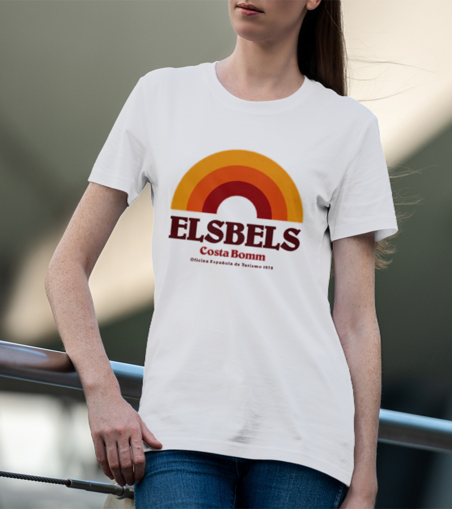 Elsbels Costa Bomm Oficina Española De Turismo 1978 Retro Rainbow T-Shirt