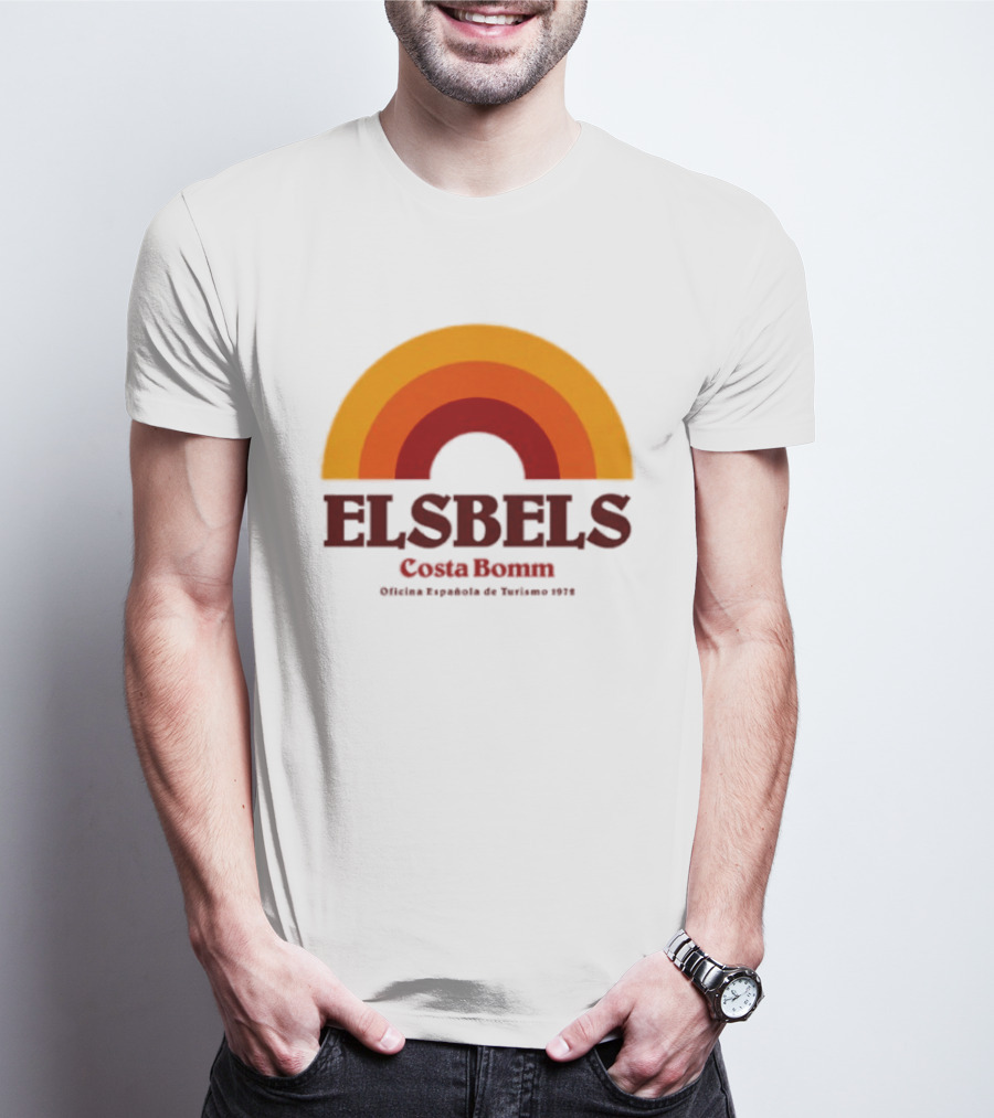 Elsbels Costa Bomm Oficina Española De Turismo 1978 Retro Rainbow T-Shirt