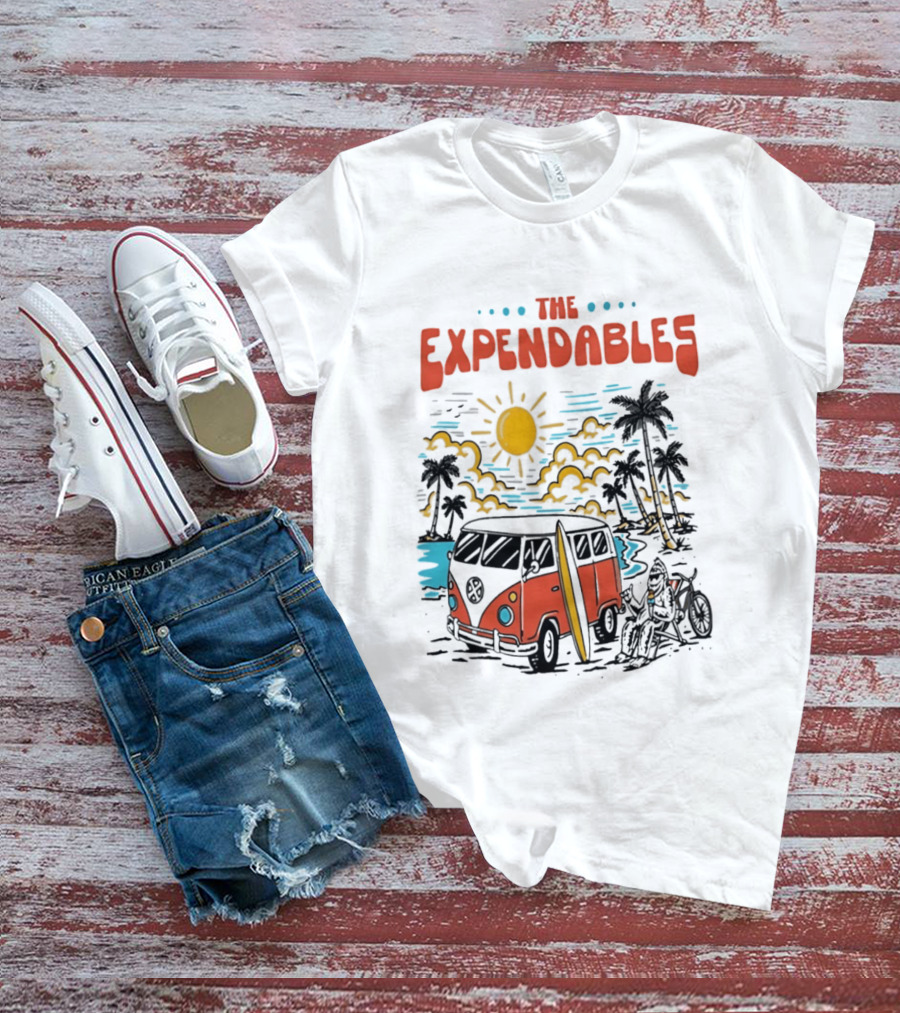 The Expendables Santa Cruz Surf Van Beach Sunset Scene 2026 T-Shirt