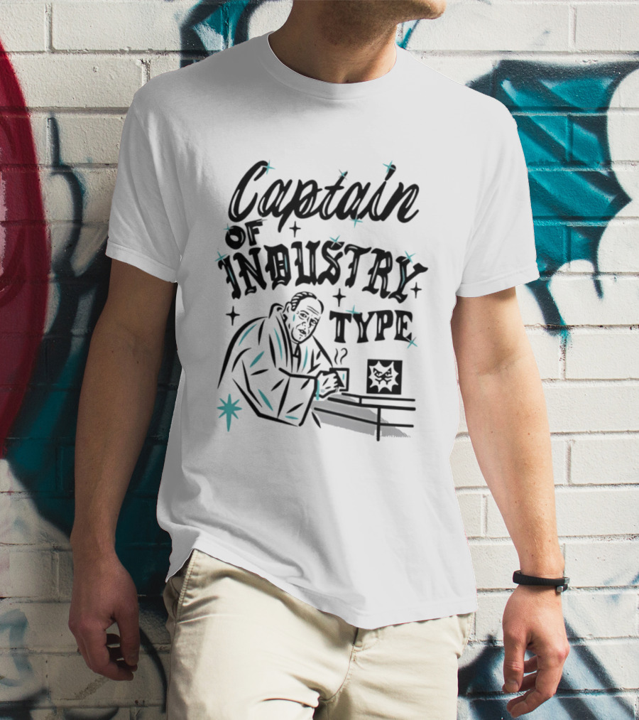 Captain Of Industry Type Tony Soprano Coffee Mafia T-Shirt