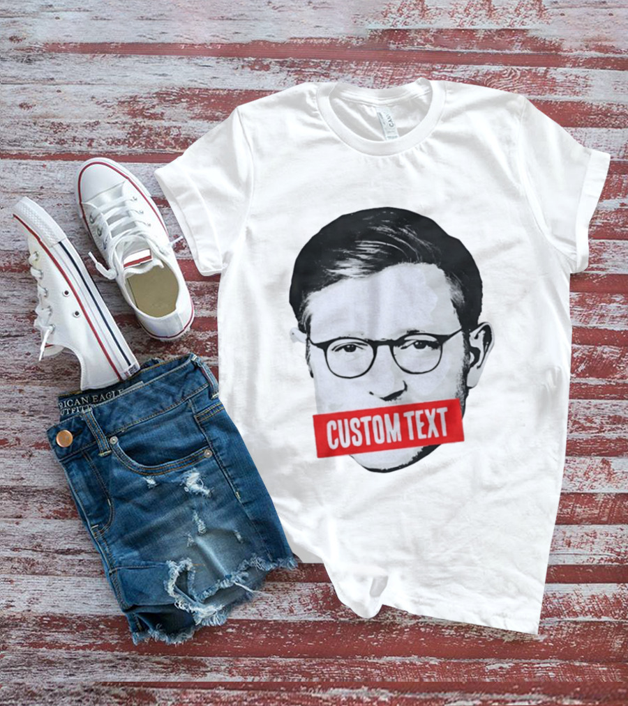 Mike Johnson Silenced Voice Custom Text Stencil T-Shirt