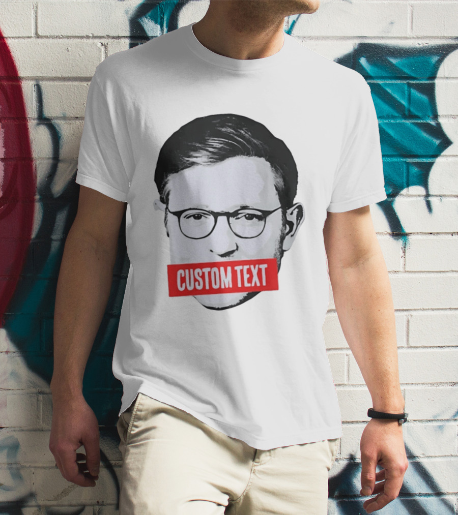 Mike Johnson Silenced Voice Custom Text Stencil T-Shirt