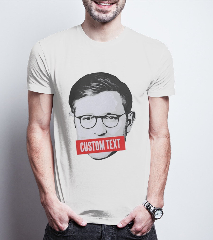 Mike Johnson Silenced Voice Custom Text Stencil T-Shirt
