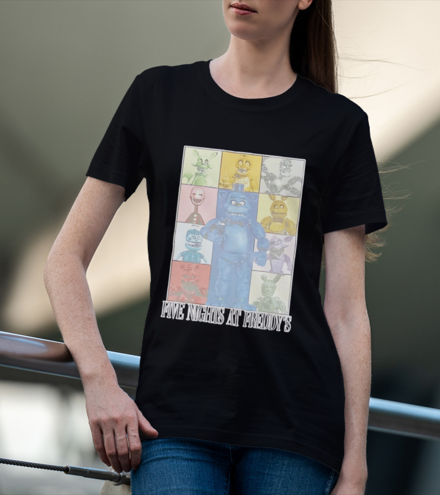 Five Nights At Freddy's The Eras Tour Animatronics Characters T-Shirt