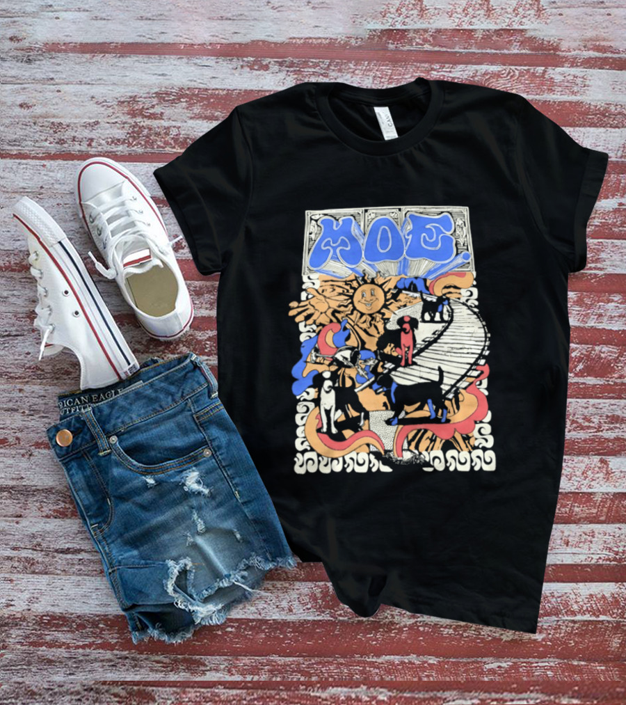 MOE Colorful Sun And Figures Pathway T-Shirt