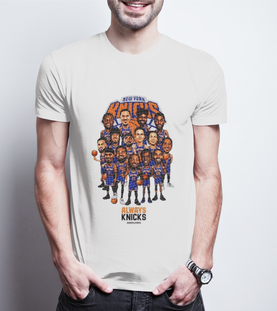 New York Knicks Caricature Basketball Team 2026 Game Day Let's Go T-Shirt