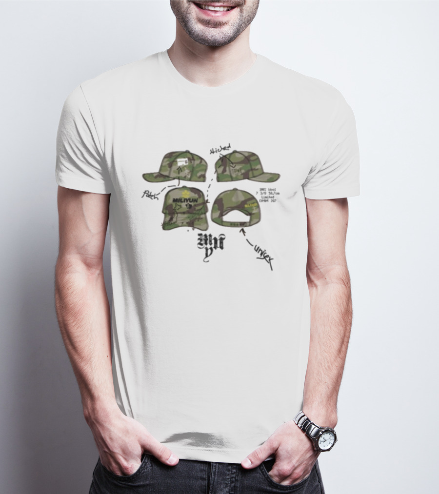 Miliyun Studios Camouflage Cap Techpack Tea Edition T-Shirt