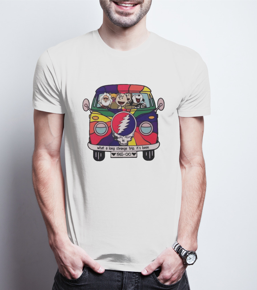Snoopy Grateful Dead 1965 Psychedelic Bus What A Long Strange Trip It's Been T-Shirt