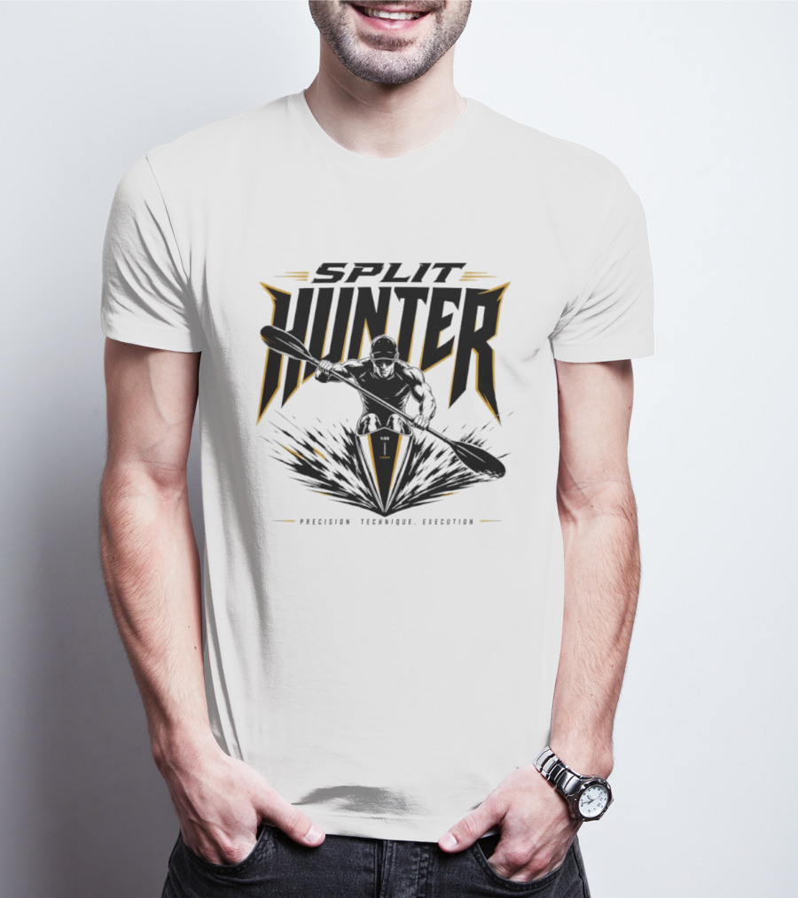 Split Hunter Kayaker Precision Technique Execution T-Shirt