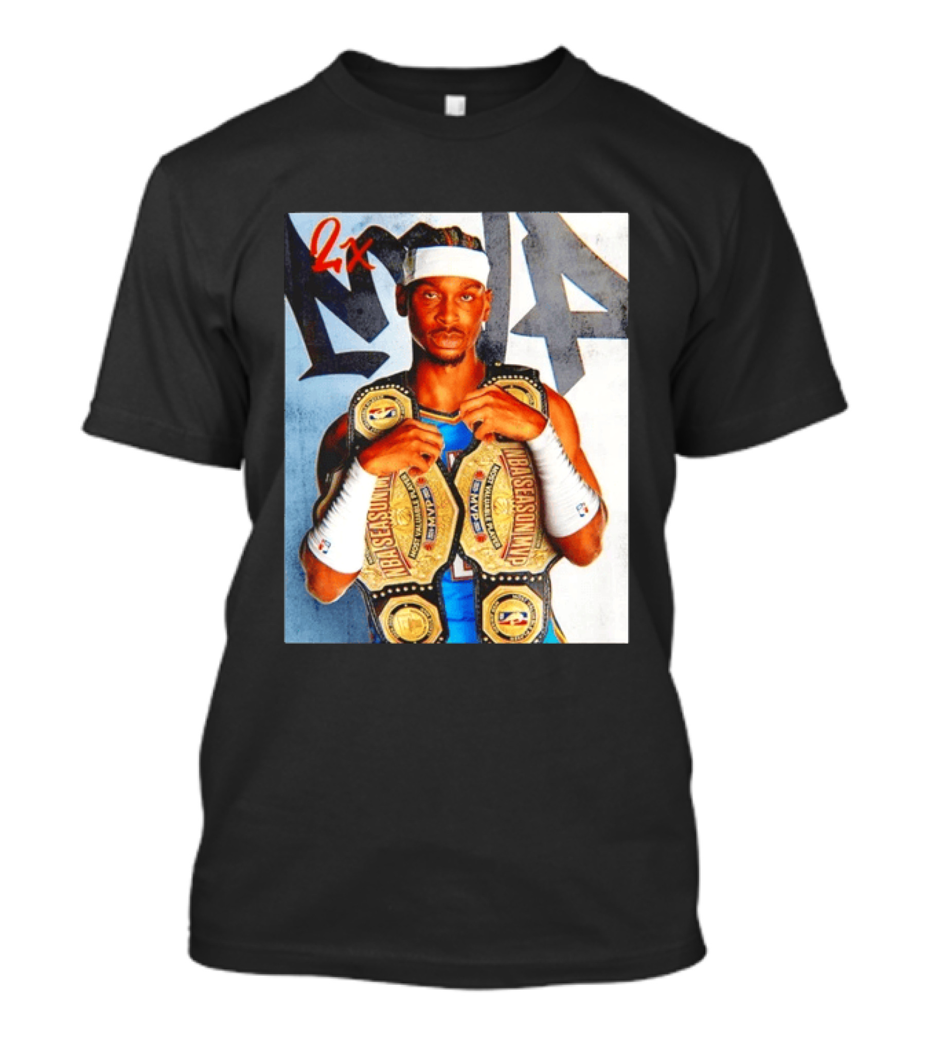 Shai Gilgeous Alexander 2X NBA MVP Champion Image T-Shirt