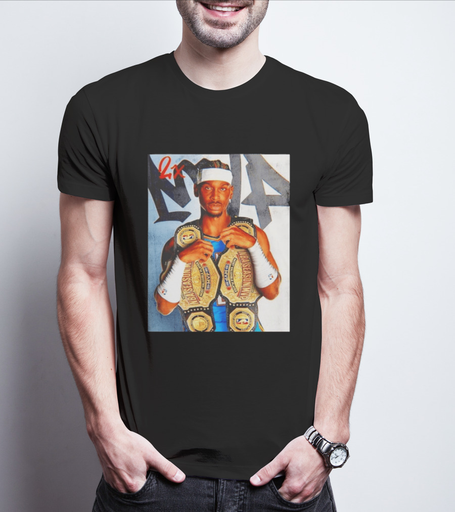 Shai Gilgeous Alexander 2X NBA MVP Champion Image T-Shirt