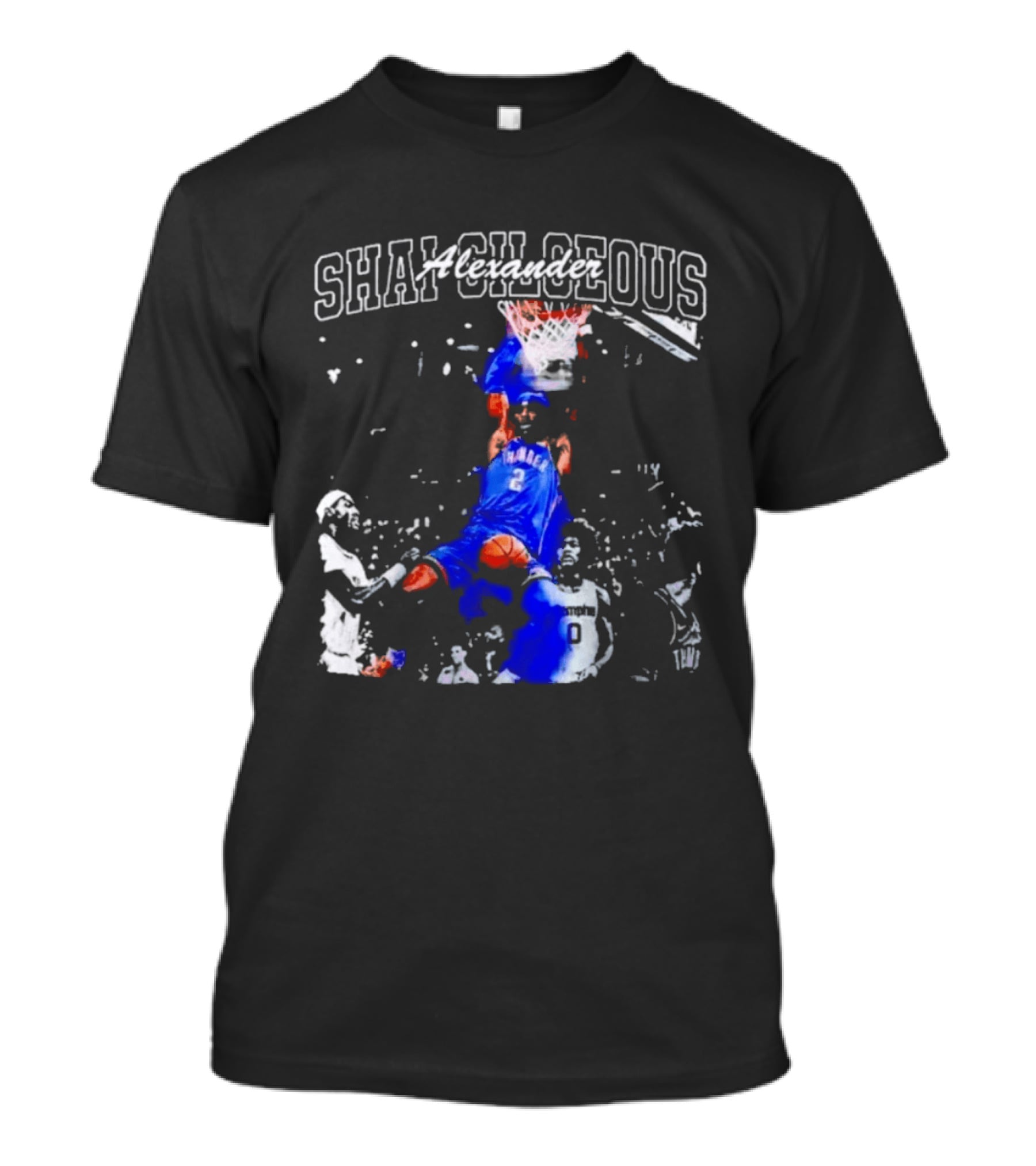 Shai Gilgeous Alexander Thunder Dunk Legacy Basketball Action T-Shirt
