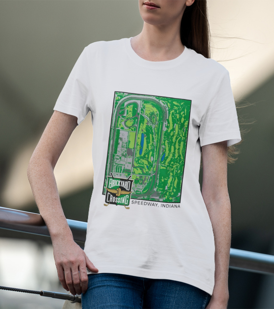 Brickyard Crossing Speedway Indiana Map Instant T-Shirt