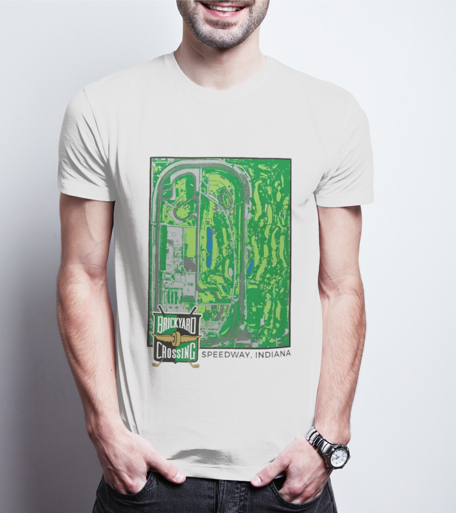 Brickyard Crossing Speedway Indiana Map Instant T-Shirt