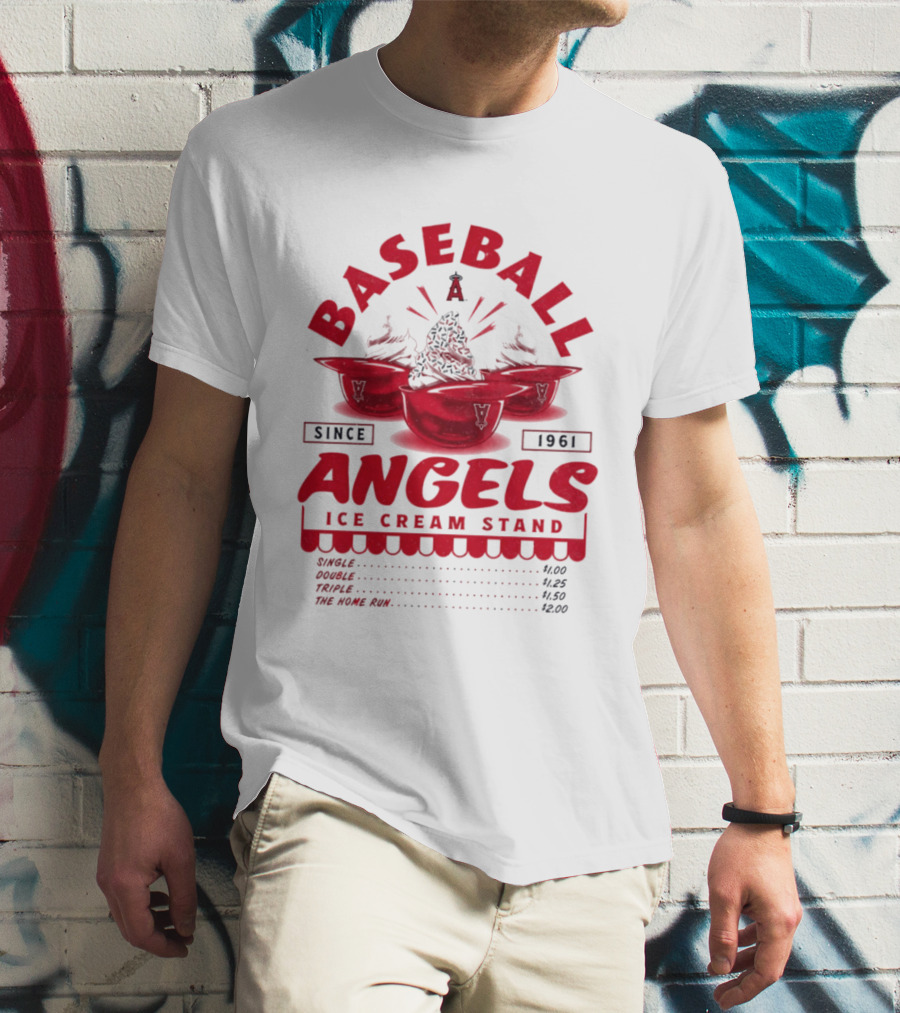 Baseball Angels Ice Cream Stand Since 1961 T-Shirt