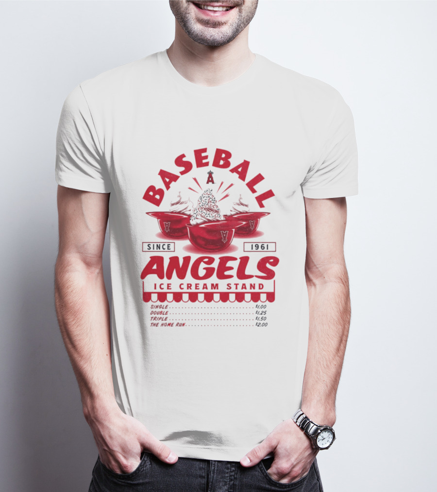 Baseball Angels Ice Cream Stand Since 1961 T-Shirt