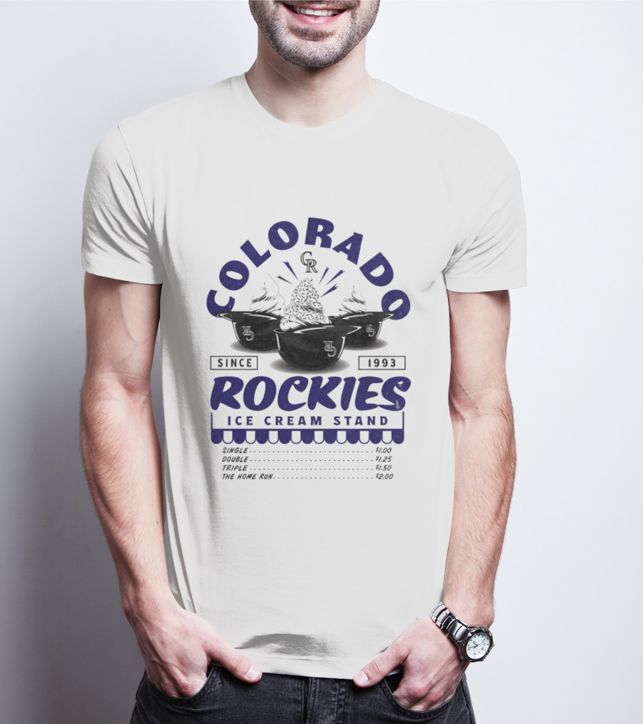 Colorado Rockies Ice Cream Stand Since 1993 CR T-Shirt