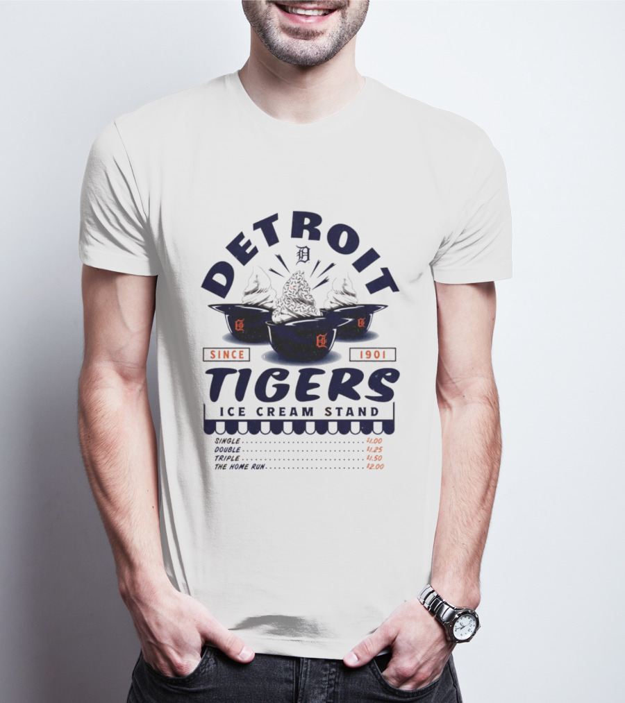 Detroit Tigers Ice Cream Stand Since 1901 Baseball Treats T-Shirt